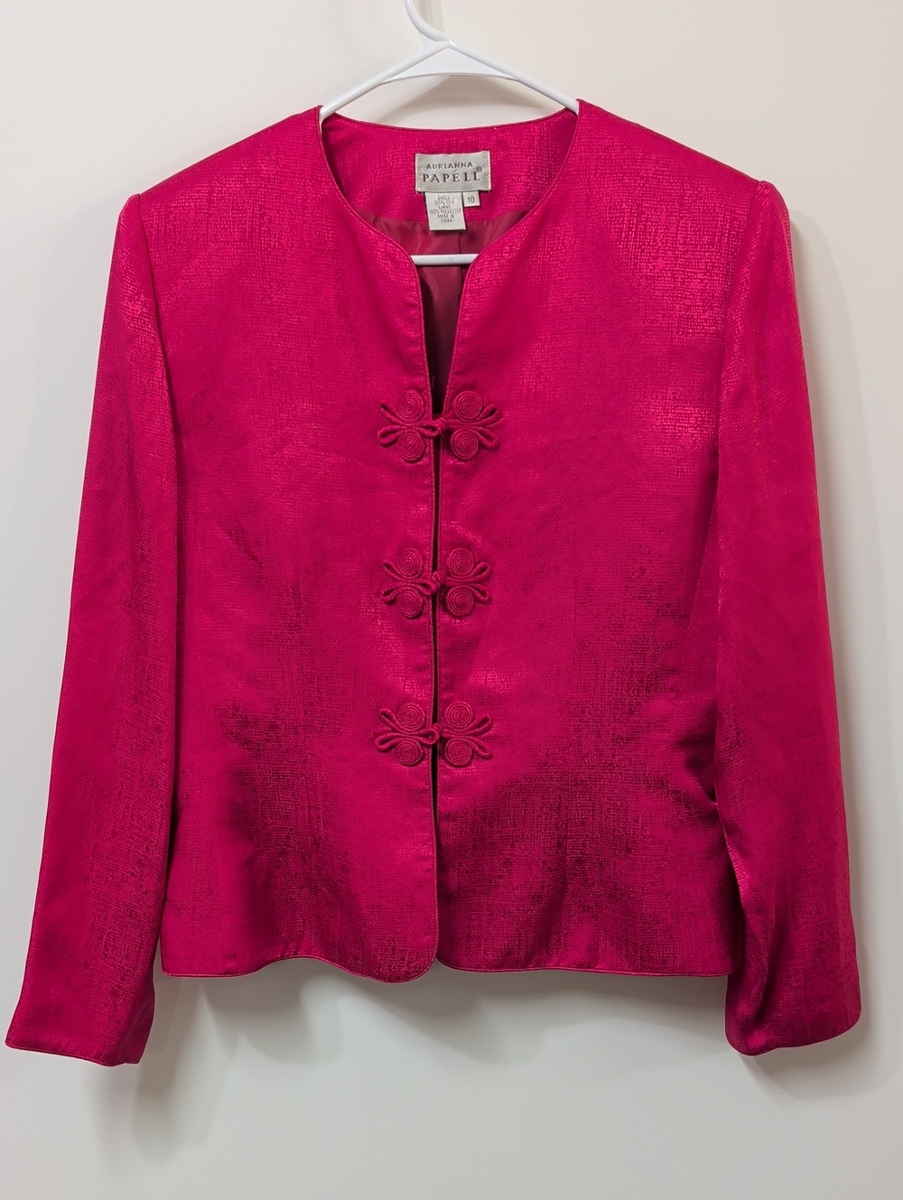 Vintage Adrianna Papell 100% Silk Jacket Size 10